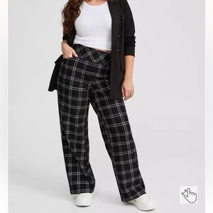 Torrid Pull On Pixie Wide Leg Pants Size 6X Short Plus Size‎ High Waist Stretchy